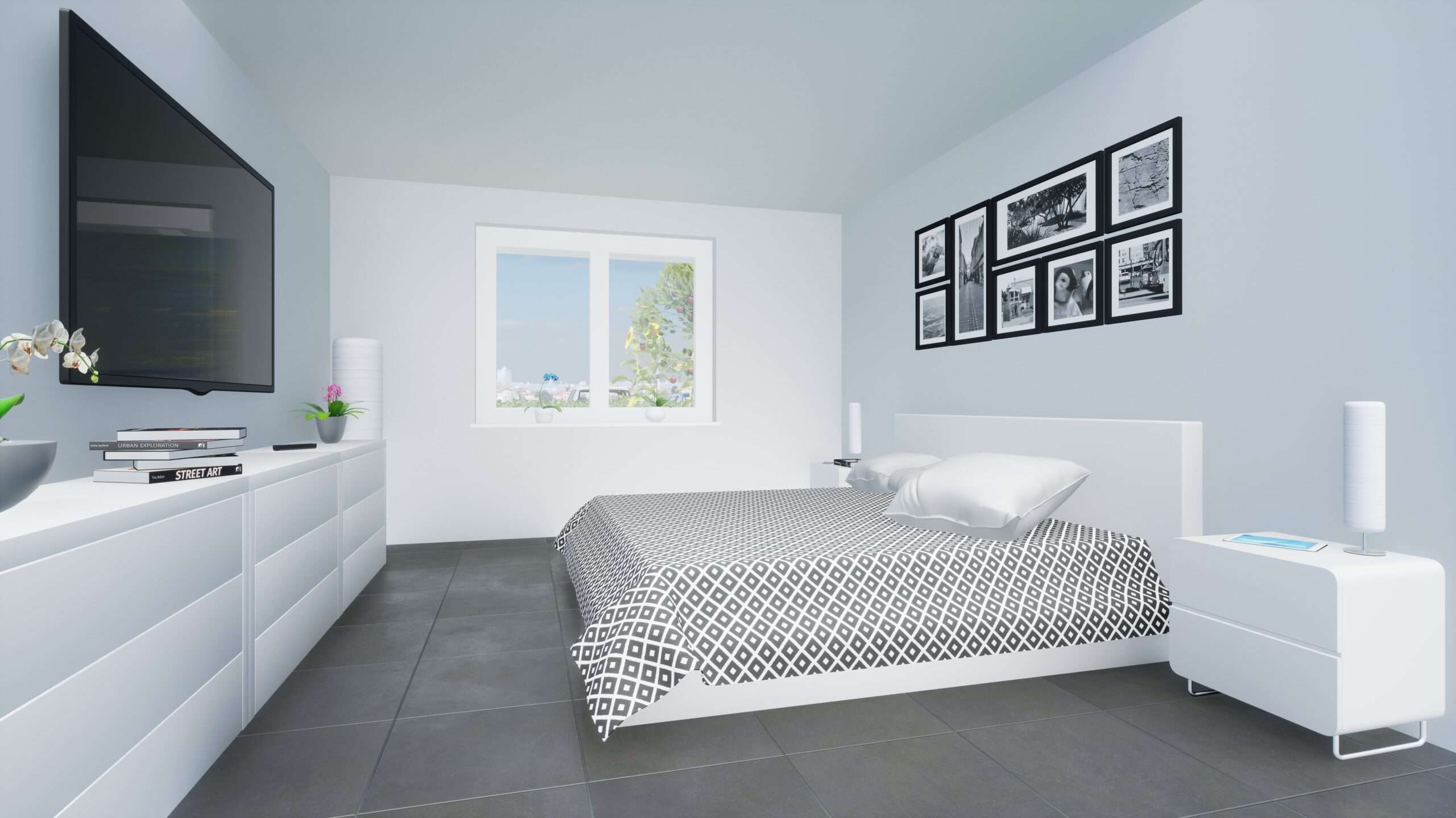 Rendergrafik Innenansicht Schlafzimmer Halberstadt